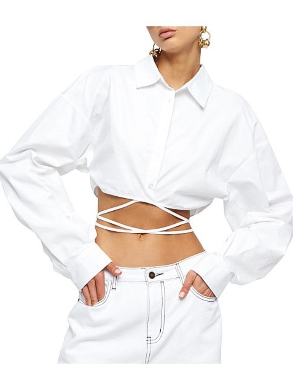 Lioness hideaway crop shirt
